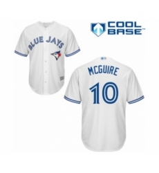 Youth Toronto Blue Jays #10 Reese McGuire Authentic White Home Baseball Player Jersey Youth Toronto Blue Jays #10 Reese McGuire Authentic White Home Baseball Player Jersey