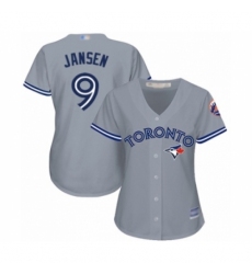 Women's Toronto Blue Jays #9 Danny Jansen Authentic Grey Road Baseball Player Jersey Women's Toronto Blue Jays #9 Danny Jansen Authentic Grey Road Baseball Player Jersey