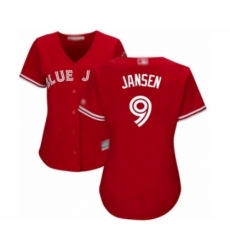 Women's Toronto Blue Jays #9 Danny Jansen Authentic Scarlet Alternate Baseball Player Jersey Women's Toronto Blue Jays #9 Danny Jansen Authentic Scarlet Alternate Baseball Player Jersey