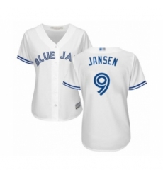 Women's Toronto Blue Jays #9 Danny Jansen Authentic White Home Baseball Player Jersey Women's Toronto Blue Jays #9 Danny Jansen Authentic White Home Baseball Player Jersey