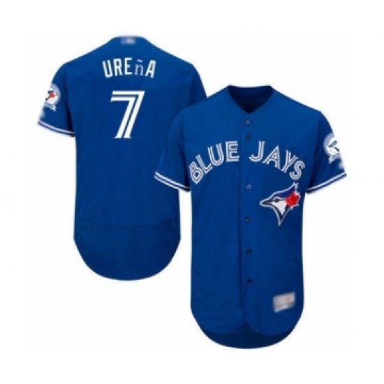 Men's Toronto Blue Jays #7 Richard Urena Blue Alternate Flex Base Authentic Collection Baseball Player Jersey Men's Toronto Blue Jays #7 Richard Urena Blue Alternate Flex Base Authentic Collection Baseball Player Jersey