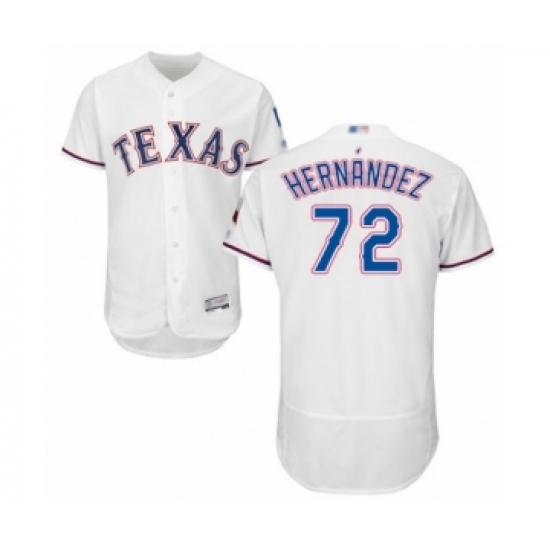 Men's Texas Rangers #72 Jonathan Hernandez White Home Flex Base Authentic Collection Baseball Player Jersey Men's Texas Rangers #72 Jonathan Hernandez White Home Flex Base Authentic Collection Baseball Player Jersey
