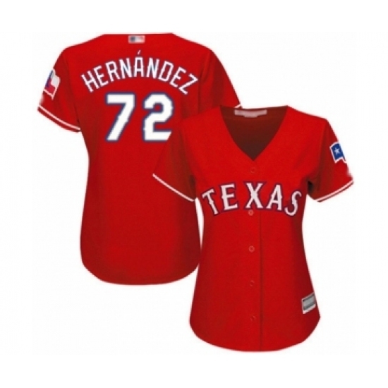 Women's Texas Rangers #72 Jonathan Hernandez Authentic Red Alternate Cool Base Baseball Player Jersey Women's Texas Rangers #72 Jonathan Hernandez Authentic Red Alternate Cool Base Baseball Player Jersey
