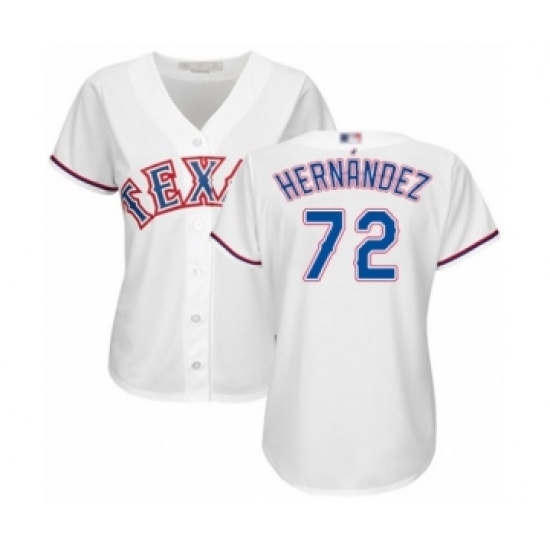 Women's Texas Rangers #72 Jonathan Hernandez Authentic White Home Cool Base Baseball Player Jersey Women's Texas Rangers #72 Jonathan Hernandez Authentic White Home Cool Base Baseball Player Jersey