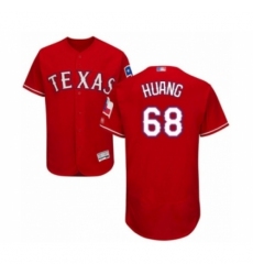 Men's Texas Rangers #68 Wei-Chieh Huang Red Alternate Flex Base Authentic Collection Baseball Player Jersey