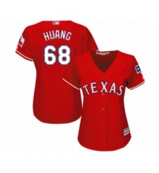 Women's Texas Rangers #68 Wei-Chieh Huang Authentic Red Alternate Cool Base Baseball Player Jersey