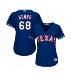 Women's Texas Rangers #68 Wei-Chieh Huang Authentic Royal Blue Alternate 2 Cool Base Baseball Player Jersey