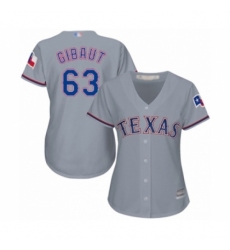 Women's Texas Rangers #63 Ian Gibaut Authentic Grey Road Cool Base Baseball Player Jersey Women's Texas Rangers #63 Ian Gibaut Authentic Grey Road Cool Base Baseball Player Jersey