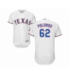 Men's Texas Rangers #62 Joe Palumbo White Home Flex Base Authentic Collection Baseball Player Jersey Men's Texas Rangers #62 Joe Palumbo White Home Flex Base Authentic Collection Baseball Player Jersey