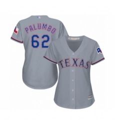 Women's Texas Rangers #62 Joe Palumbo Authentic Grey Road Cool Base Baseball Player Jersey Women's Texas Rangers #62 Joe Palumbo Authentic Grey Road Cool Base Baseball Player Jersey