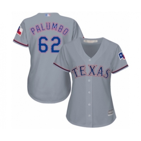 Women's Texas Rangers #62 Joe Palumbo Authentic Grey Road Cool Base Baseball Player Jersey Women's Texas Rangers #62 Joe Palumbo Authentic Grey Road Cool Base Baseball Player Jersey