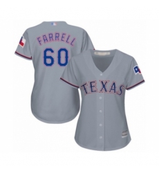 Women's Texas Rangers #60 Luke Farrell Authentic Grey Road Cool Base Baseball Player Jersey Women's Texas Rangers #60 Luke Farrell Authentic Grey Road Cool Base Baseball Player Jersey