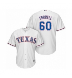 Youth Texas Rangers #60 Luke Farrell Authentic White Home Cool Base Baseball Player Jersey Youth Texas Rangers #60 Luke Farrell Authentic White Home Cool Base Baseball Player Jersey