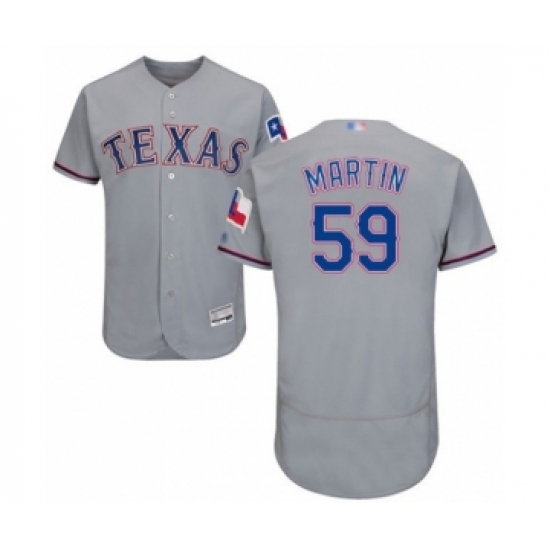 Men's Texas Rangers #59 Brett Martin Grey Road Flex Base Authentic Collection Baseball Player Jersey Men's Texas Rangers #59 Brett Martin Grey Road Flex Base Authentic Collection Baseball Player Jersey