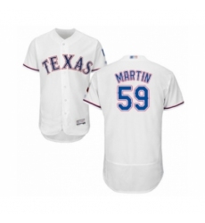 Men's Texas Rangers #59 Brett Martin White Home Flex Base Authentic Collection Baseball Player Jersey Men's Texas Rangers #59 Brett Martin White Home Flex Base Authentic Collection Baseball Player Jersey