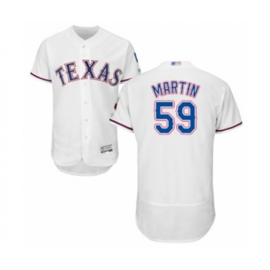 Men's Texas Rangers #59 Brett Martin White Home Flex Base Authentic Collection Baseball Player Jersey Men's Texas Rangers #59 Brett Martin White Home Flex Base Authentic Collection Baseball Player Jersey