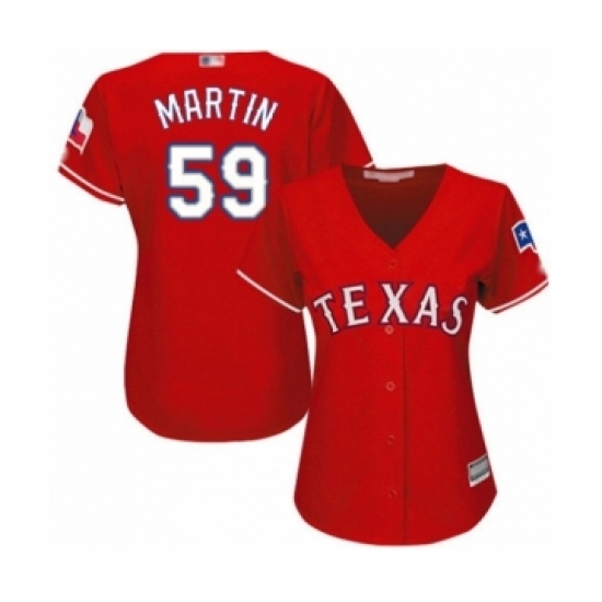 Women's Texas Rangers #59 Brett Martin Authentic Red Alternate Cool Base Baseball Player Jersey Women's Texas Rangers #59 Brett Martin Authentic Red Alternate Cool Base Baseball Player Jersey