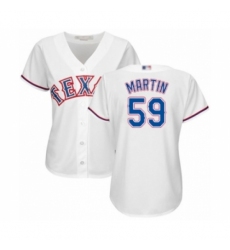 Women's Texas Rangers #59 Brett Martin Authentic White Home Cool Base Baseball Player Jersey Women's Texas Rangers #59 Brett Martin Authentic White Home Cool Base Baseball Player Jersey