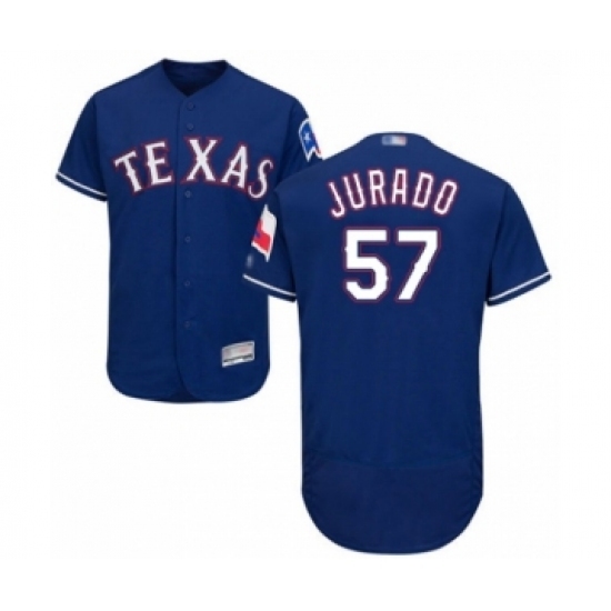 Men's Texas Rangers #57 Ariel Jurado Royal Blue Alternate Flex Base Authentic Collection Baseball Player Jersey Men's Texas Rangers #57 Ariel Jurado Royal Blue Alternate Flex Base Authentic Collection Baseball Player Jersey