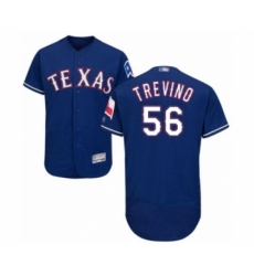 Men's Texas Rangers #56 Jose Trevino Royal Blue Alternate Flex Base Authentic Collection Baseball Player Jersey Men's Texas Rangers #56 Jose Trevino Royal Blue Alternate Flex Base Authentic Collection Baseball Player Jersey