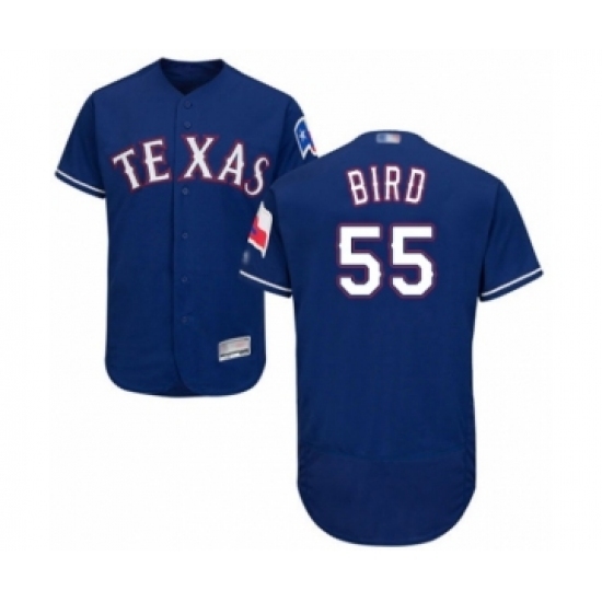Men's Texas Rangers #55 Kyle Bird Royal Blue Alternate Flex Base Authentic Collection Baseball Player Jersey Men's Texas Rangers #55 Kyle Bird Royal Blue Alternate Flex Base Authentic Collection Baseball Player Jersey