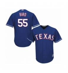 Youth Texas Rangers #55 Kyle Bird Authentic Royal Blue Alternate 2 Cool Base Baseball Player Jersey Youth Texas Rangers #55 Kyle Bird Authentic Royal Blue Alternate 2 Cool Base Baseball Player Jersey