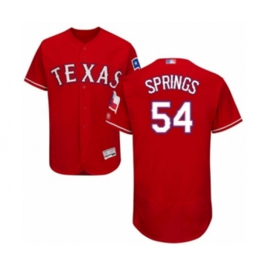 Men's Texas Rangers #54 Jeffrey Springs Red Alternate Flex Base Authentic Collection Baseball Player Jersey Men's Texas Rangers #54 Jeffrey Springs Red Alternate Flex Base Authentic Collection Baseball Player Jersey