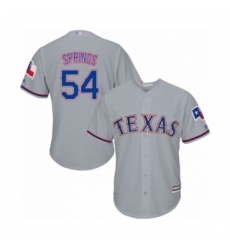 Youth Texas Rangers #54 Jeffrey Springs Authentic Grey Road Cool Base Baseball Player Jersey Youth Texas Rangers #54 Jeffrey Springs Authentic Grey Road Cool Base Baseball Player Jersey