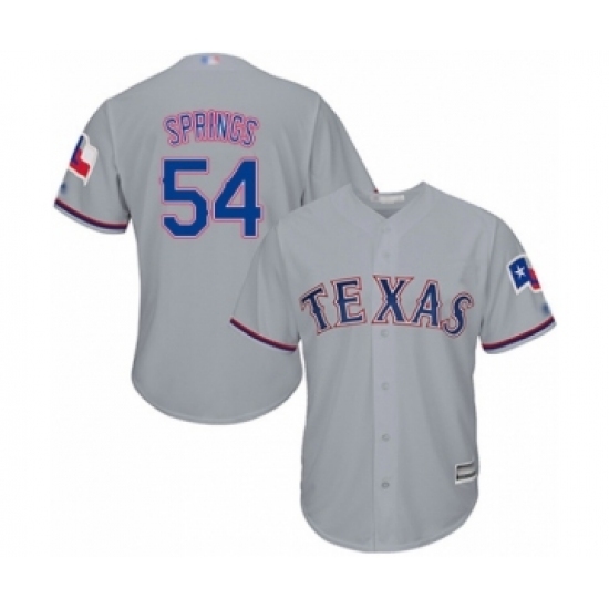 Youth Texas Rangers #54 Jeffrey Springs Authentic Grey Road Cool Base Baseball Player Jersey Youth Texas Rangers #54 Jeffrey Springs Authentic Grey Road Cool Base Baseball Player Jersey