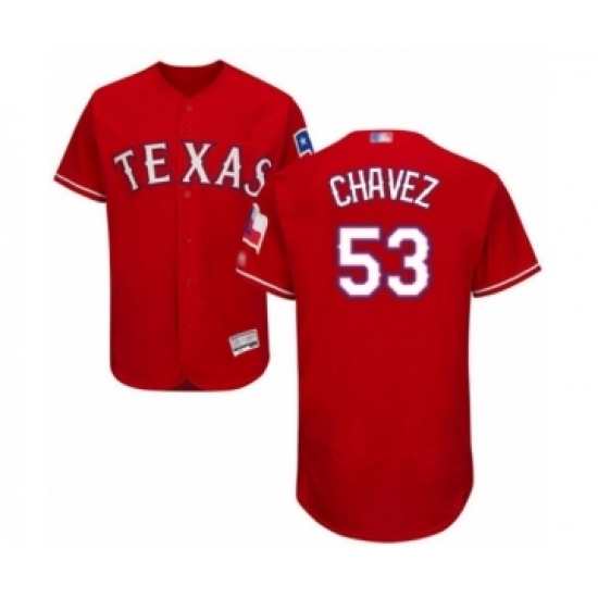 Men's Texas Rangers #53 Jesse Chavez Red Alternate Flex Base Authentic Collection Baseball Player Jersey Men's Texas Rangers #53 Jesse Chavez Red Alternate Flex Base Authentic Collection Baseball Player Jersey