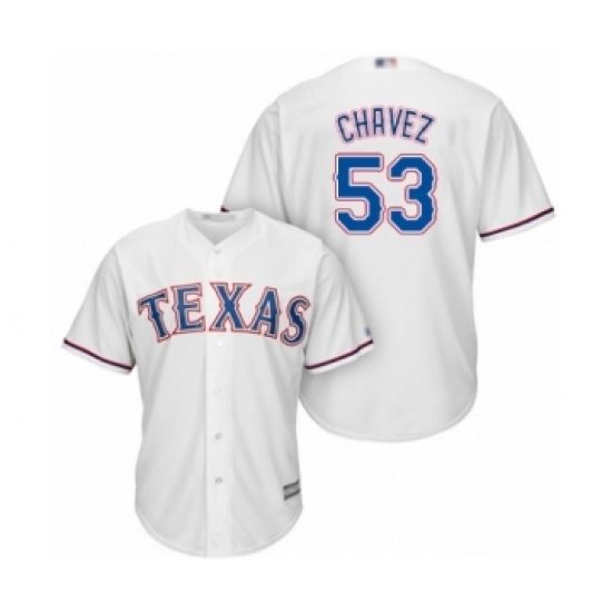 Youth Texas Rangers #53 Jesse Chavez Authentic White Home Cool Base Baseball Player Jersey Youth Texas Rangers #53 Jesse Chavez Authentic White Home Cool Base Baseball Player Jersey