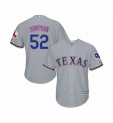 Youth Texas Rangers #52 Adrian Sampson Authentic Grey Road Cool Base Baseball Player Jersey Youth Texas Rangers #52 Adrian Sampson Authentic Grey Road Cool Base Baseball Player Jersey