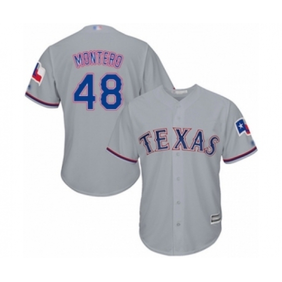 Youth Texas Rangers #48 Rafael Montero Authentic Grey Road Cool Base Baseball Player Jersey Youth Texas Rangers #48 Rafael Montero Authentic Grey Road Cool Base Baseball Player Jersey
