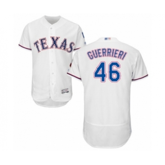 Men's Texas Rangers #46 Taylor Guerrieri White Home Flex Base Authentic Collection Baseball Player Jersey Men's Texas Rangers #46 Taylor Guerrieri White Home Flex Base Authentic Collection Baseball Player Jersey