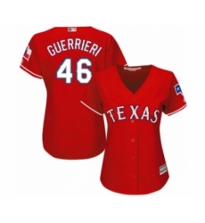 Women's Texas Rangers #46 Taylor Guerrieri Authentic Red Alternate Cool Base Baseball Player Jersey Women's Texas Rangers #46 Taylor Guerrieri Authentic Red Alternate Cool Base Baseball Player Jersey