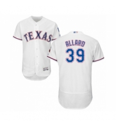 Men's Texas Rangers #39 Kolby Allard White Home Flex Base Authentic Collection Baseball Player Jersey Men's Texas Rangers #39 Kolby Allard White Home Flex Base Authentic Collection Baseball Player Jersey