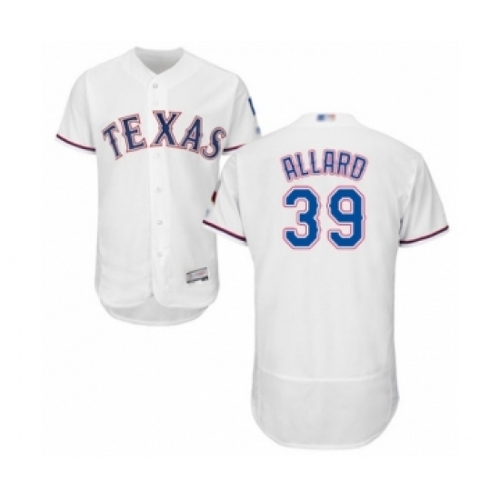 Men's Texas Rangers #39 Kolby Allard White Home Flex Base Authentic Collection Baseball Player Jersey Men's Texas Rangers #39 Kolby Allard White Home Flex Base Authentic Collection Baseball Player Jersey