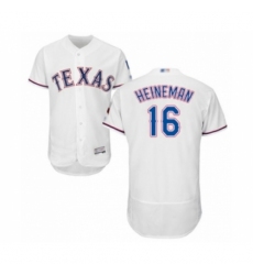 Men's Texas Rangers #16 Scott Heineman White Home Flex Base Authentic Collection Baseball Player Jersey Men's Texas Rangers #16 Scott Heineman White Home Flex Base Authentic Collection Baseball Player Jersey
