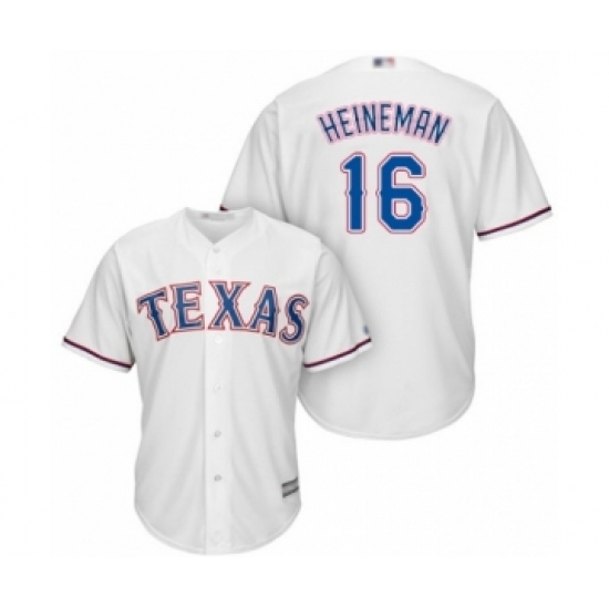Youth Texas Rangers #16 Scott Heineman Authentic White Home Cool Base Baseball Player Jersey Youth Texas Rangers #16 Scott Heineman Authentic White Home Cool Base Baseball Player Jersey