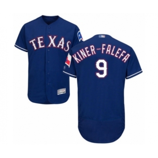 Men's Texas Rangers #9 Isiah Kiner-Falefa Royal Blue Alternate Flex Base Authentic Collection Baseball Player Jersey Men's Texas Rangers #9 Isiah Kiner-Falefa Royal Blue Alternate Flex Base Authentic Collection Baseball Player Jersey