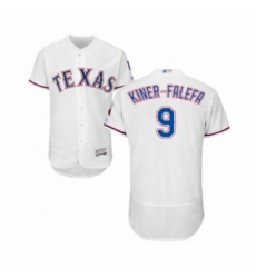 Men's Texas Rangers #9 Isiah Kiner-Falefa White Home Flex Base Authentic Collection Baseball Player Jersey Men's Texas Rangers #9 Isiah Kiner-Falefa White Home Flex Base Authentic Collection Baseball Player Jersey
