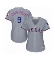 Women's Texas Rangers #9 Isiah Kiner-Falefa Authentic Grey Road Cool Base Baseball Player Jersey Women's Texas Rangers #9 Isiah Kiner-Falefa Authentic Grey Road Cool Base Baseball Player Jersey