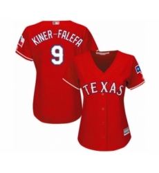Women's Texas Rangers #9 Isiah Kiner-Falefa Authentic Red Alternate Cool Base Baseball Player Jersey Women's Texas Rangers #9 Isiah Kiner-Falefa Authentic Red Alternate Cool Base Baseball Player Jersey