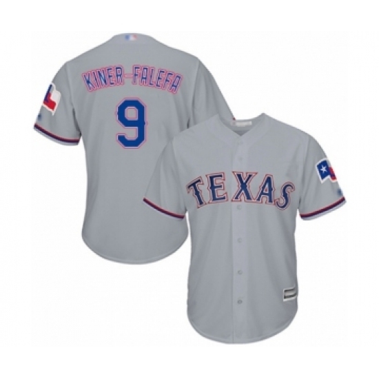 Youth Texas Rangers #9 Isiah Kiner-Falefa Authentic Grey Road Cool Base Baseball Player Jersey Youth Texas Rangers #9 Isiah Kiner-Falefa Authentic Grey Road Cool Base Baseball Player Jersey
