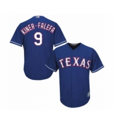 Youth Texas Rangers #9 Isiah Kiner-Falefa Authentic Royal Blue Alternate 2 Cool Base Baseball Player Jersey Youth Texas Rangers #9 Isiah Kiner-Falefa Authentic Royal Blue Alternate 2 Cool Base Baseball Player Jersey
