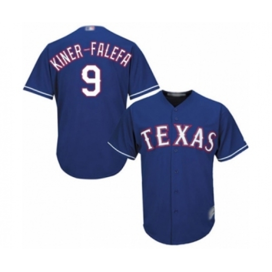 Youth Texas Rangers #9 Isiah Kiner-Falefa Authentic Royal Blue Alternate 2 Cool Base Baseball Player Jersey Youth Texas Rangers #9 Isiah Kiner-Falefa Authentic Royal Blue Alternate 2 Cool Base Baseball Player Jersey