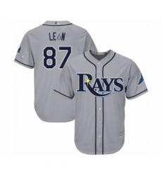 Youth Tampa Bay Rays #87 Jose De Leon Authentic Grey Road Cool Base Baseball Player Jersey Youth Tampa Bay Rays #87 Jose De Leon Authentic Grey Road Cool Base Baseball Player Jersey