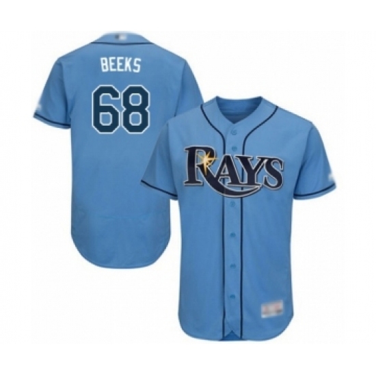 Men's Tampa Bay Rays #68 Jalen Beeks Columbia Alternate Flex Base Authentic Collection Baseball Player Jersey Men's Tampa Bay Rays #68 Jalen Beeks Columbia Alternate Flex Base Authentic Collection Baseball Player Jersey