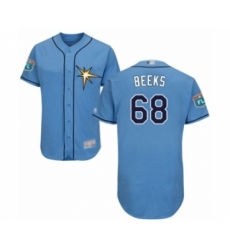 Men's Tampa Bay Rays #68 Jalen Beeks Light Blue Flexbase Authentic Collection Baseball Player Jersey