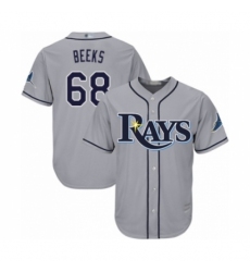 Youth Tampa Bay Rays #68 Jalen Beeks Authentic Grey Road Cool Base Baseball Player Jersey Youth Tampa Bay Rays #68 Jalen Beeks Authentic Grey Road Cool Base Baseball Player Jersey